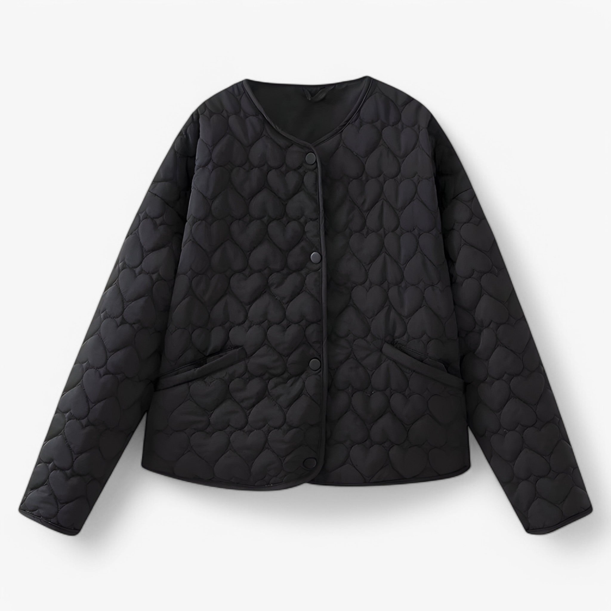 Women's Quilted Heart Jacket – Stylish and Comfortable for