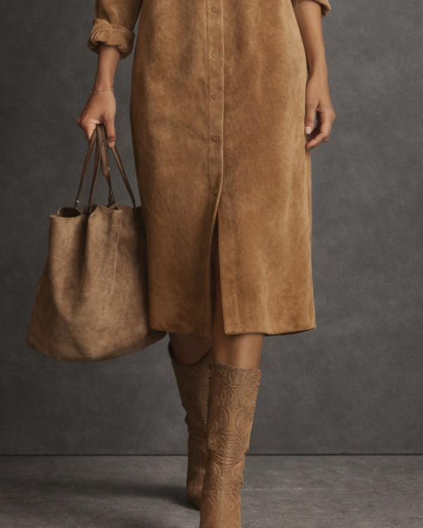 Dresses : Sophie | Long-sleeve Shirt Dres in van Paper Favor