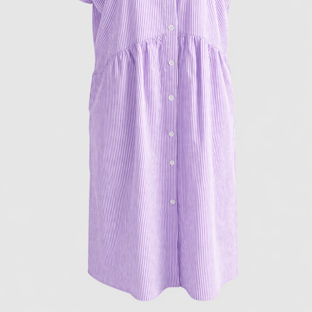 Refined Women's Midi Dress with Handy Pockets