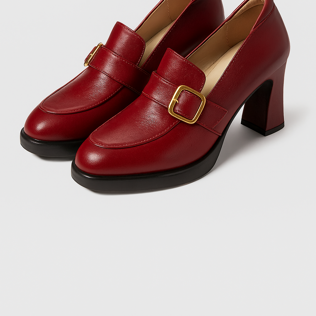 Women's High-Heeled Pumps with Buckle