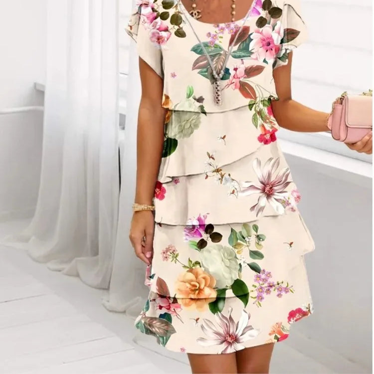 Helena | Elegant Comfort Ruffle Dress