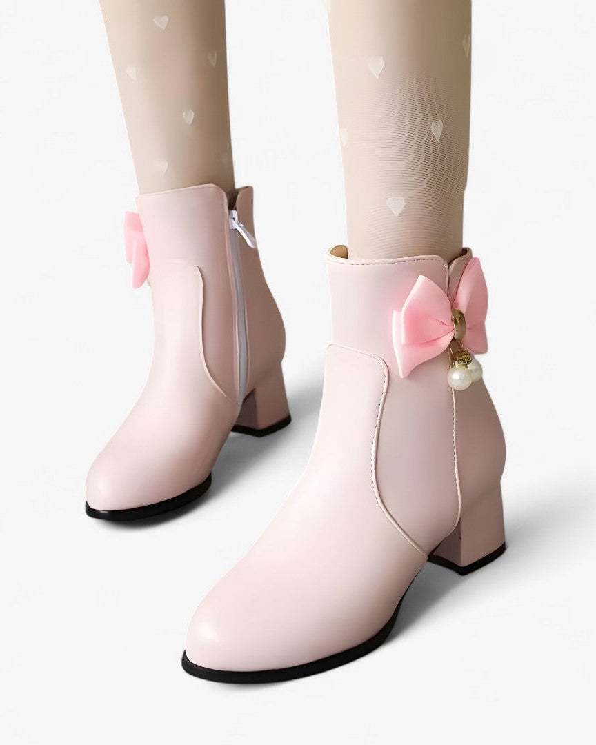 Ankle Boots with Bow and Heel for Large Sizes