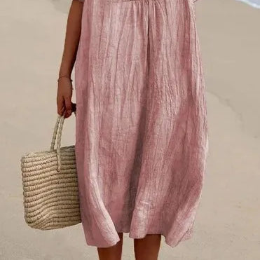-Silvana™ | Relaxed Textured Maxi Dress-