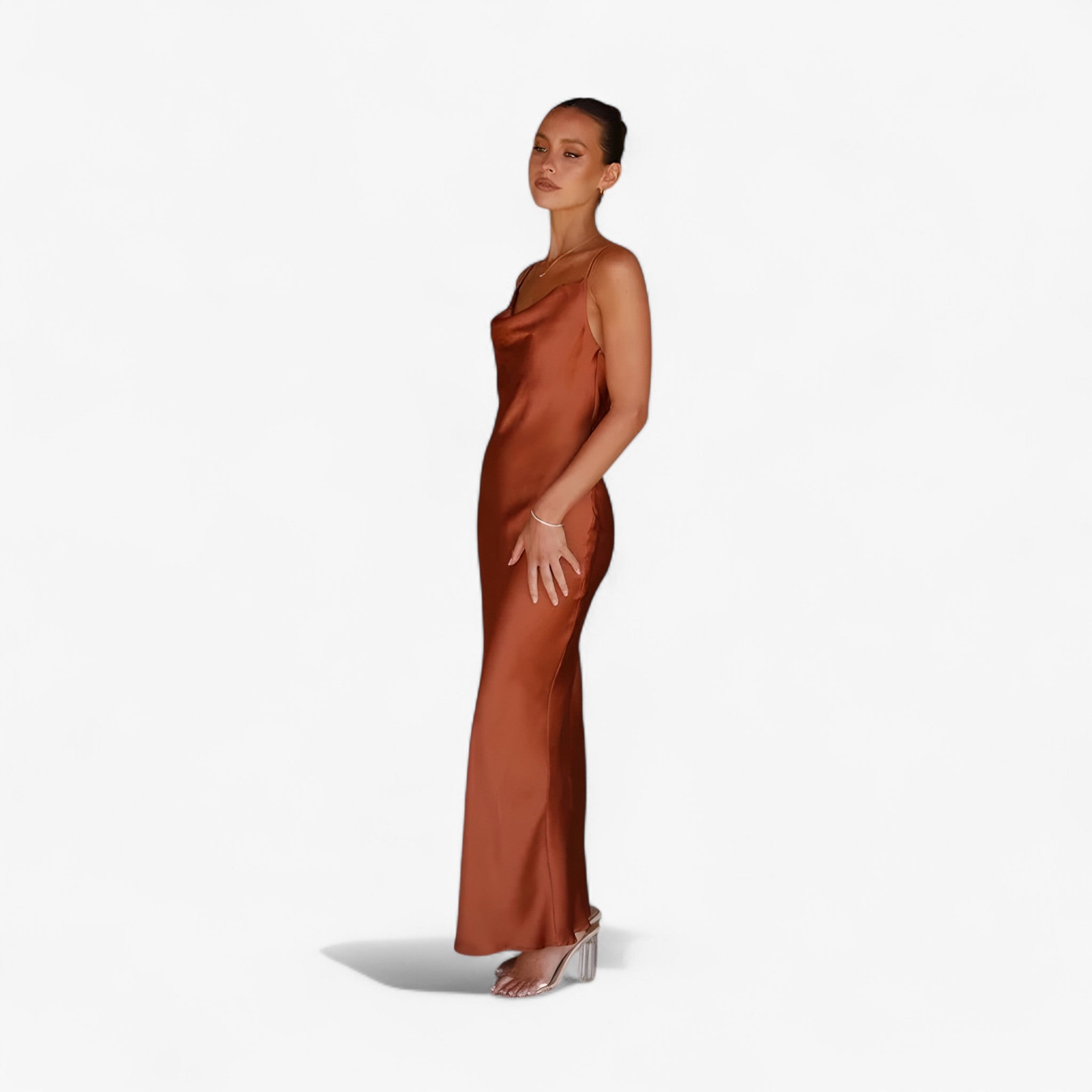 Women's Elegant Long Silk Dress