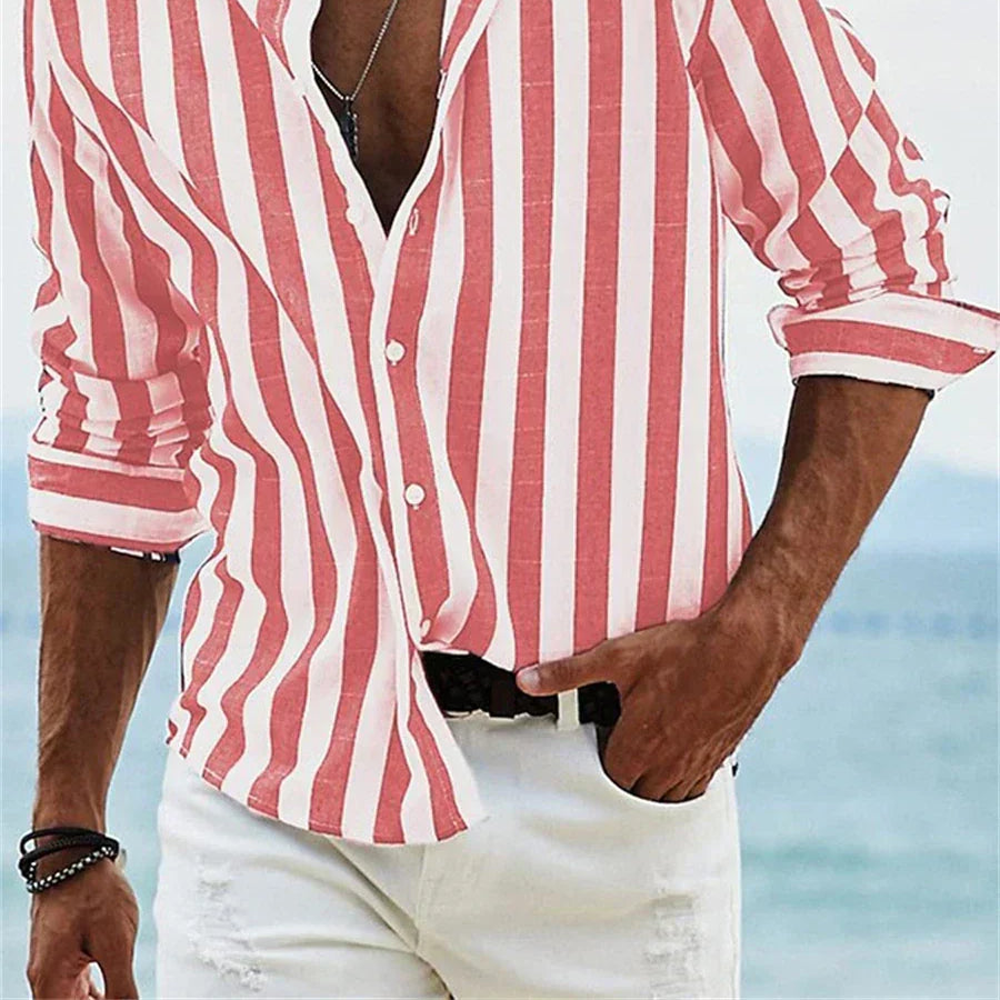 Joel Men's Summer Striped Relaxed-Fit Shirt