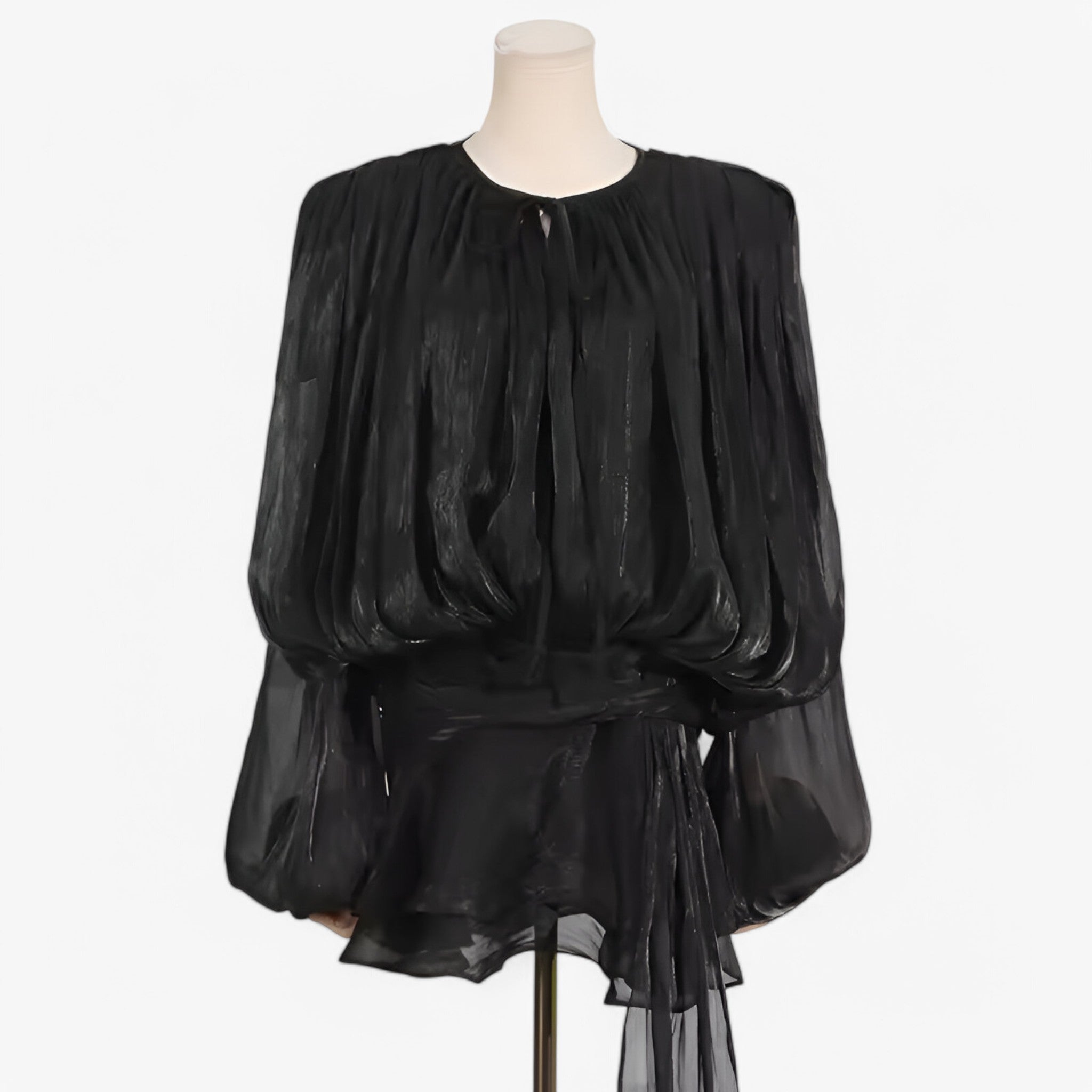 Women's Elegant dress with pretty ruffles and lantern sleeves