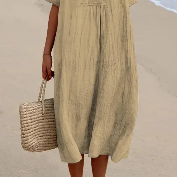 -Silvana™ | Relaxed Textured Maxi Dress-