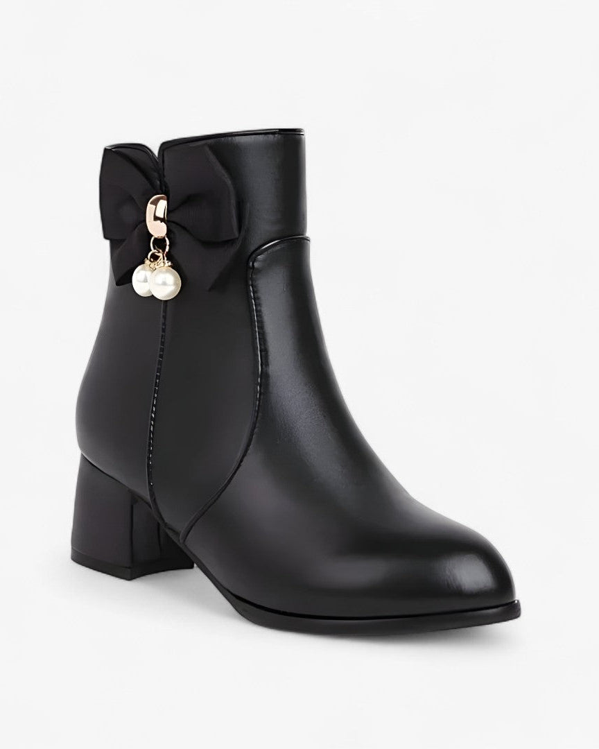 Ankle Boots with Bow and Heel for Large Sizes