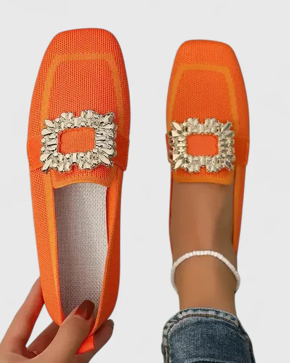 : Maylora - Comfortable Loafers in Orange van Paper Favor