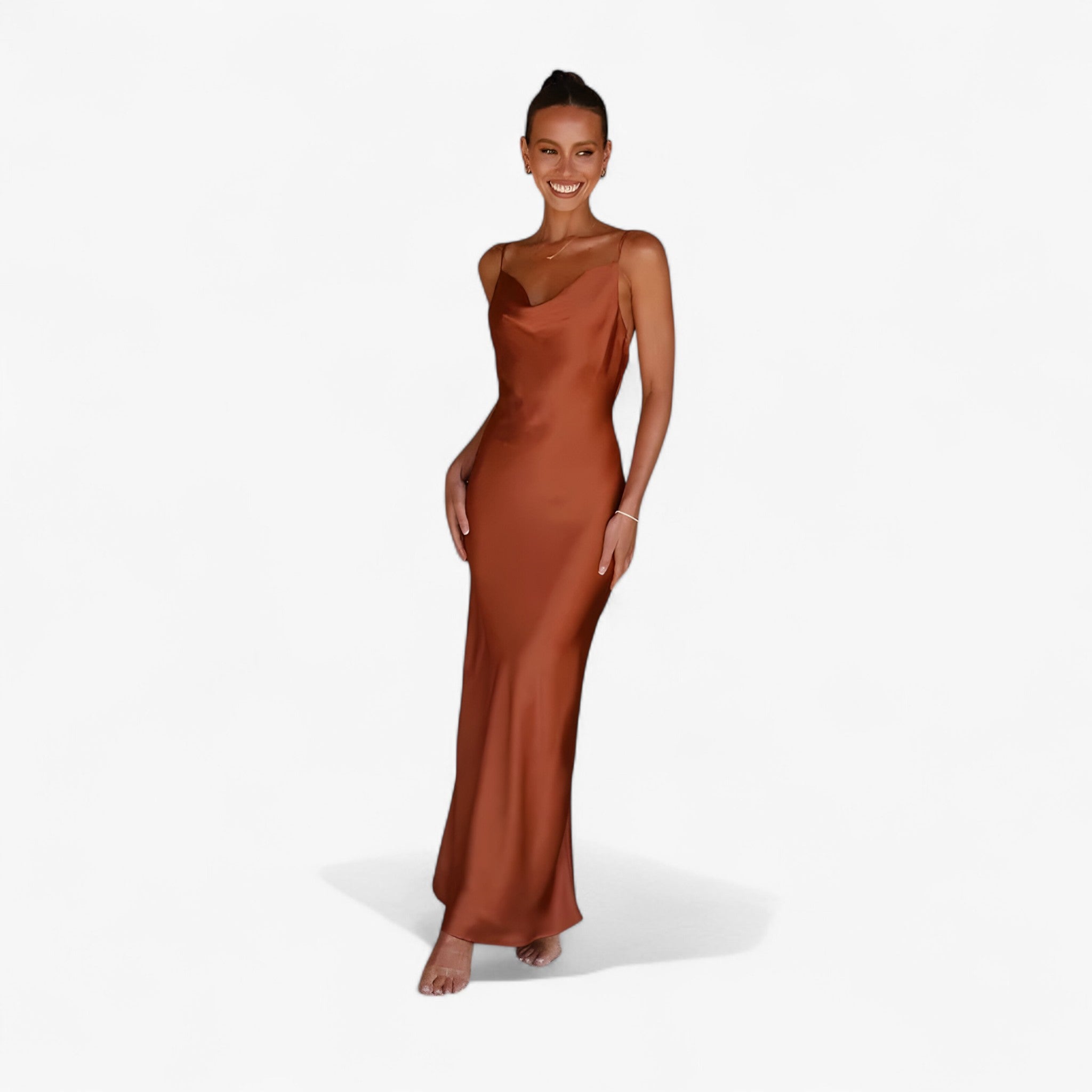 Women's Elegant Long Silk Dress