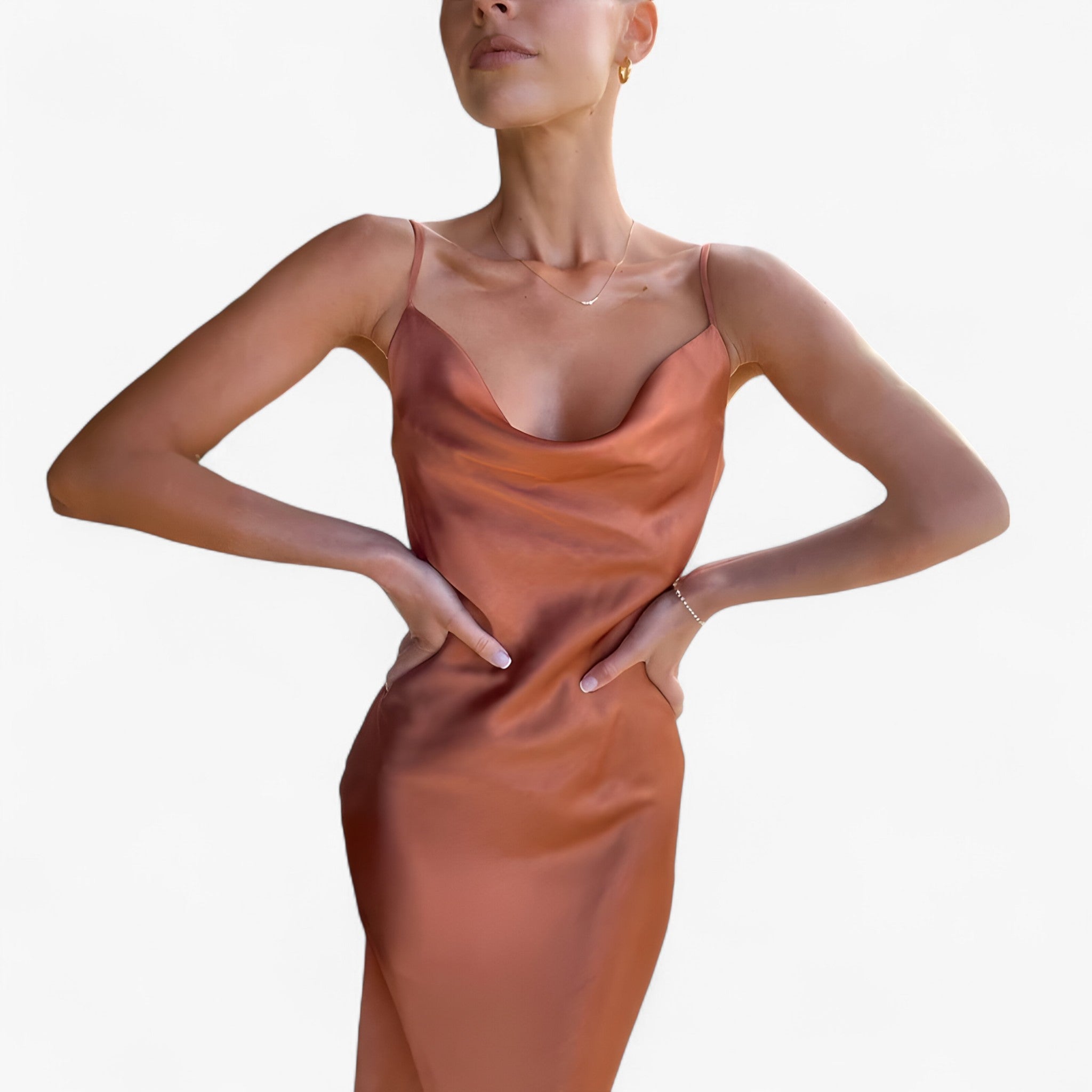 Long silk dress