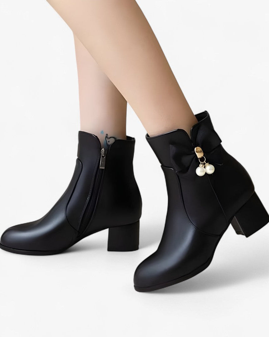 Ankle Boots with Bow and Heel for Large Sizes