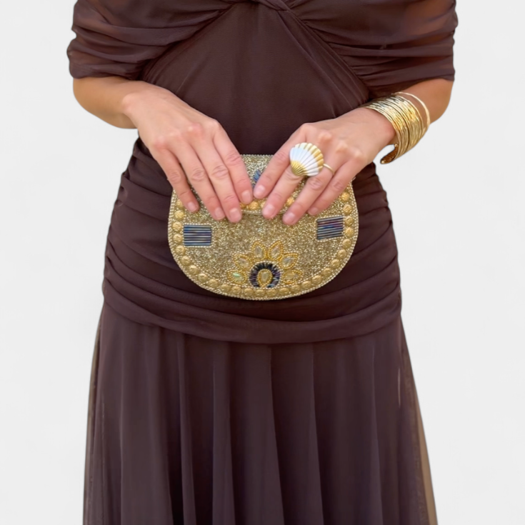 Elegant Long Dress with V-Neck