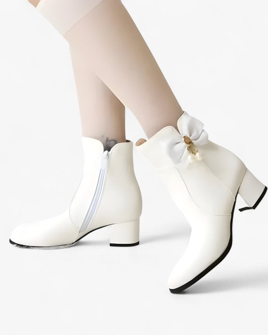 Ankle Boots with Bow and Heel for Large Sizes