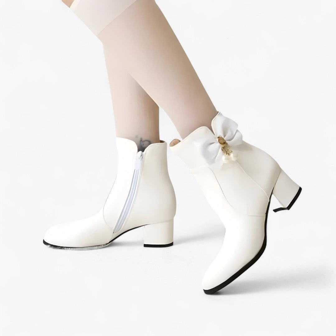 Ankle Boots with Bow and Heel for Large Sizes