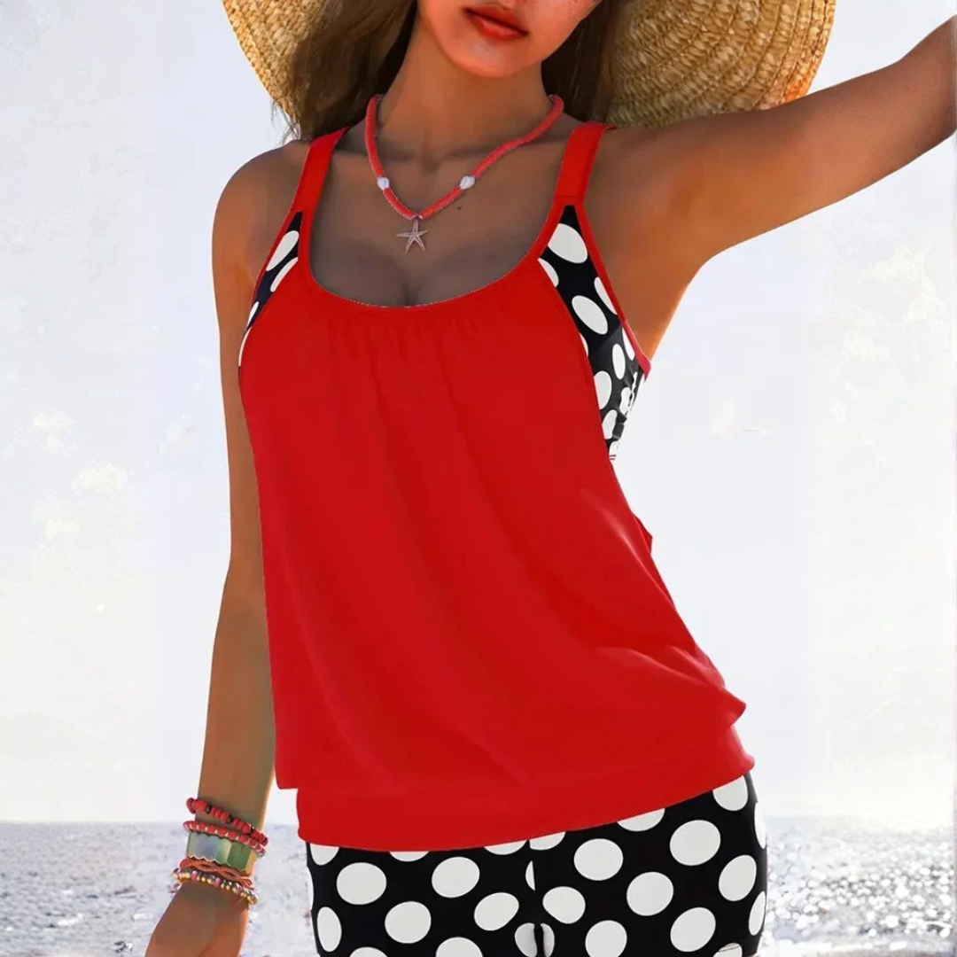 Women's AzMuse Polka-Dot Cut-Out Bikini Set — Seductive Cut-Out