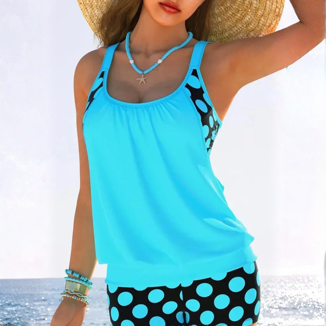 Women's AzMuse Polka-Dot Cut-Out Bikini Set — Seductive Cut-Out