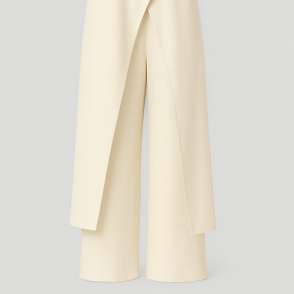 Women's Clothing Set - Elegant Blouse and Trousers