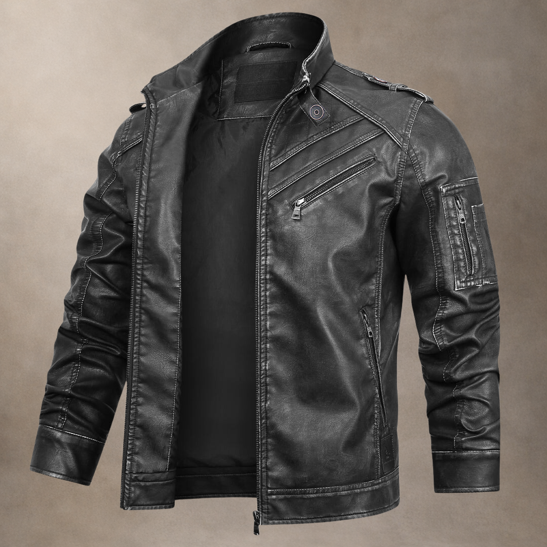 Scar: Elegant Leather Jacket