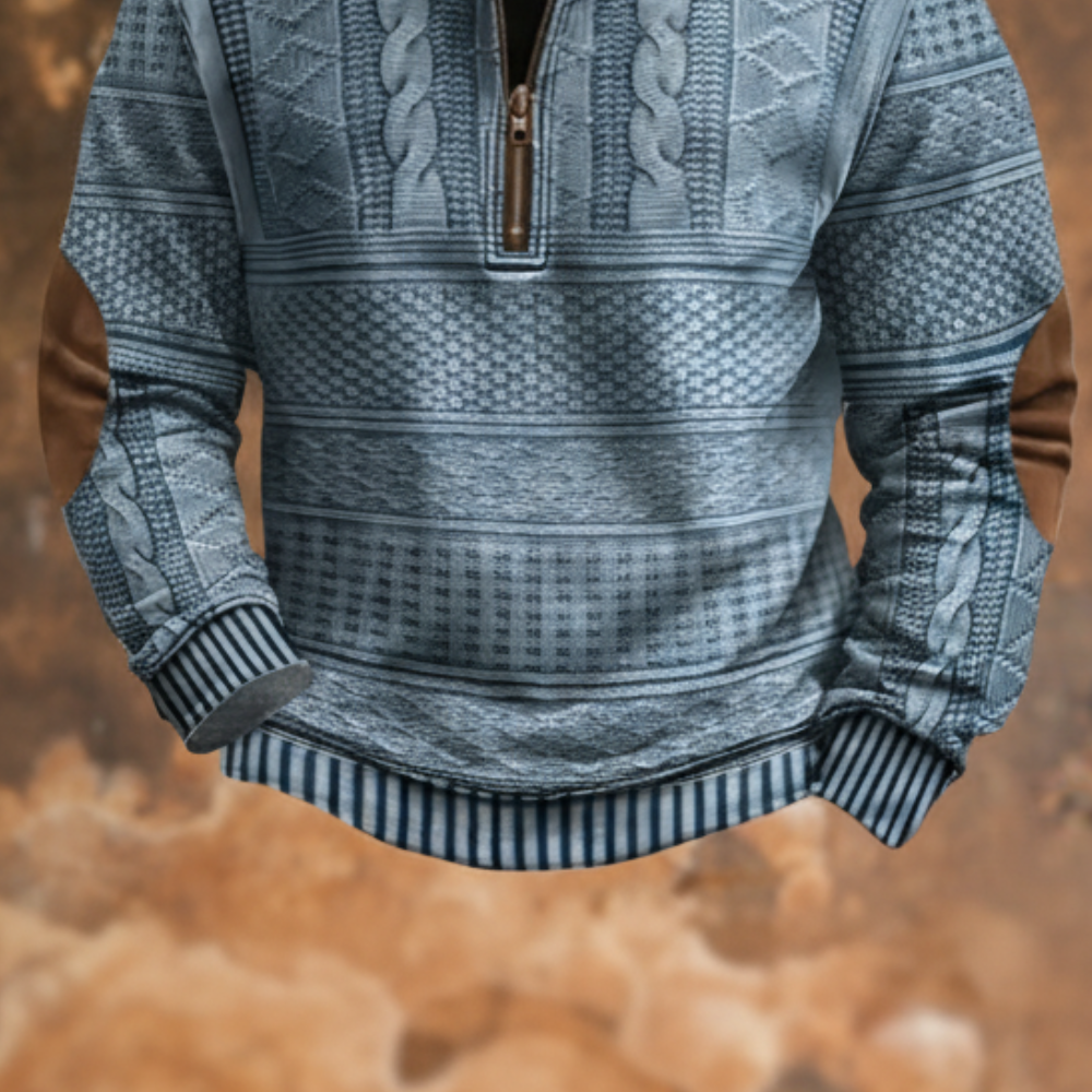 Men's Nolan Brooklyn Zip-Detail Knit Sweater