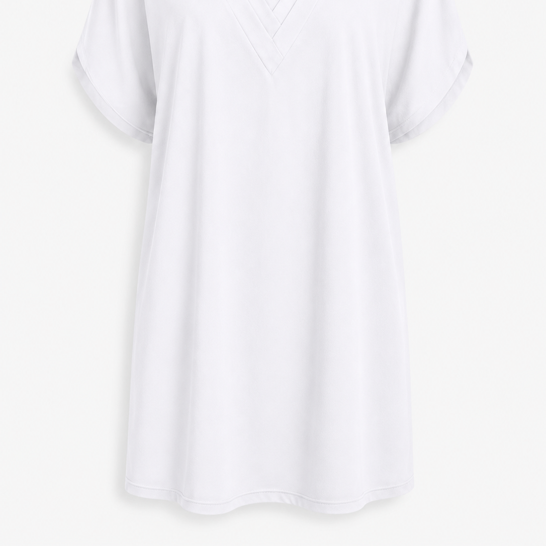 Rachel| V-Neck Casual Mini Dress — Effortless Everyday Chic