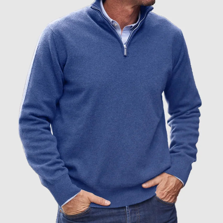 Italian-Made Men's Zip-Up Sweater