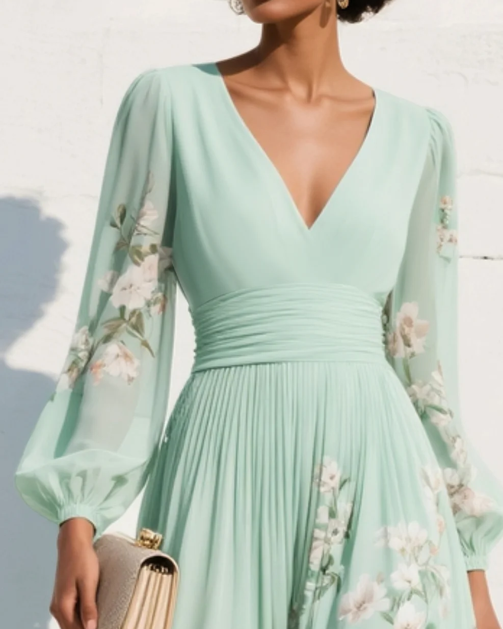 : Odelia - Floral Midi Dress in van Paper Favor