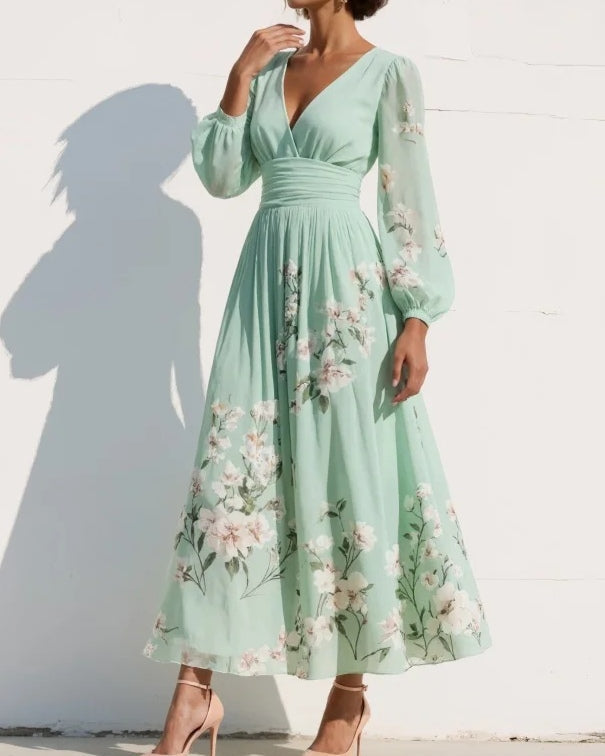 : Odelia - Floral Midi Dress in van Paper Favor
