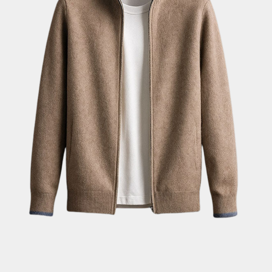 Men's Derrick Elegant Wool Zip-Up Jacket