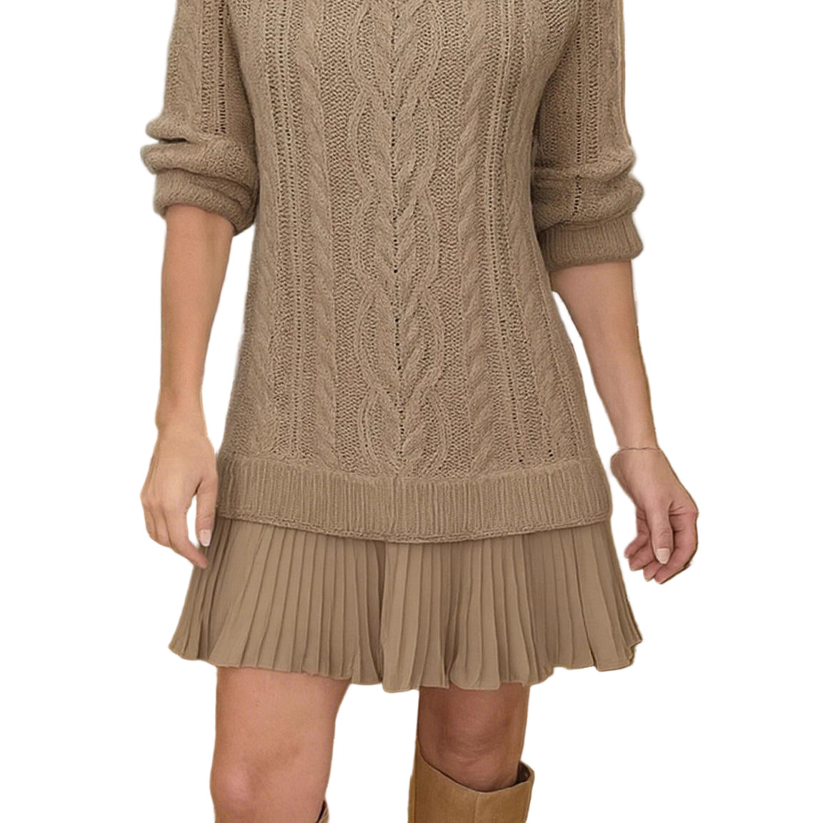 Nika - Modern short knitted dress