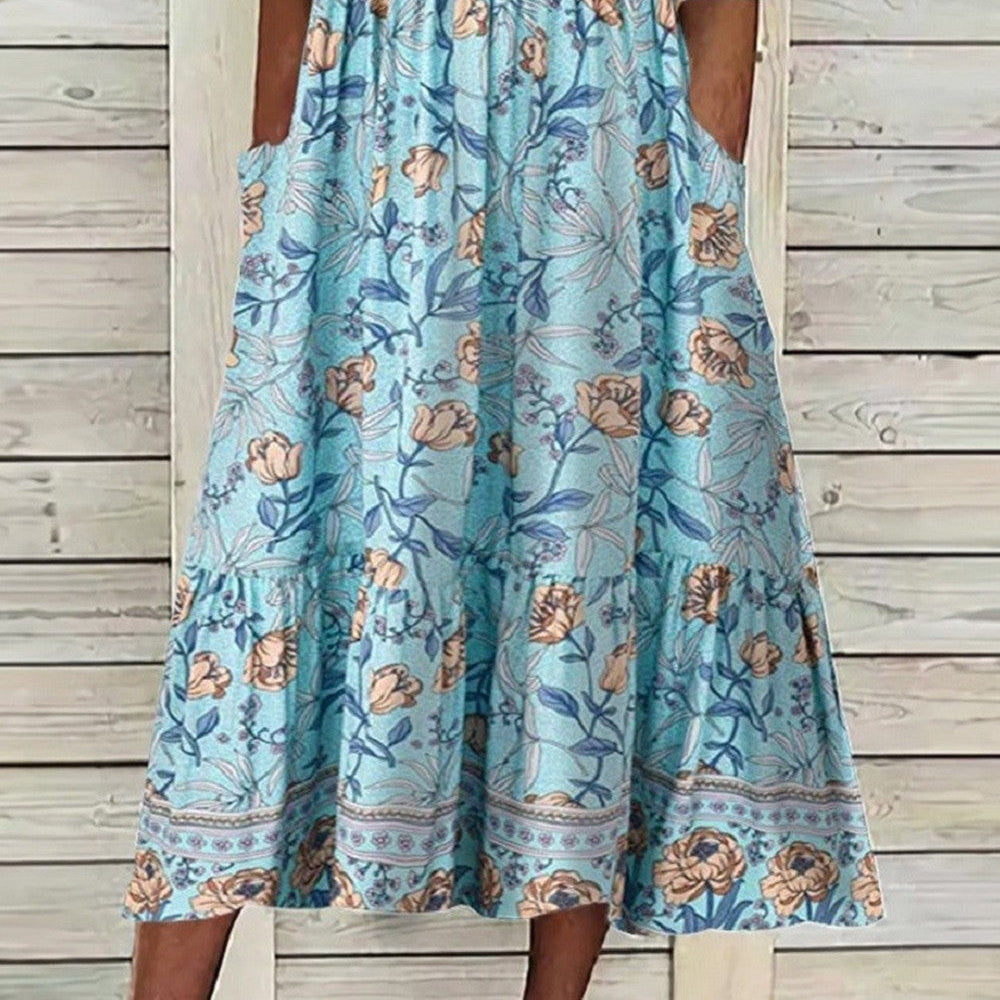 Dress : Brynn | Petal Muse Dress in Blue van Paper Favor