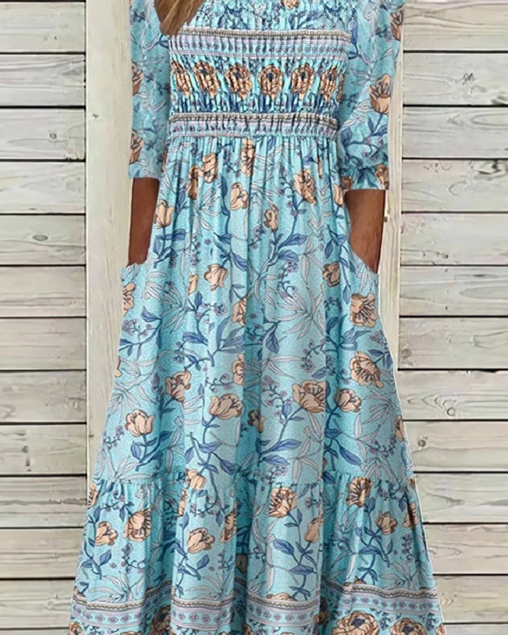 Dress : Brynn | Petal Muse Dress in Blue van Paper Favor