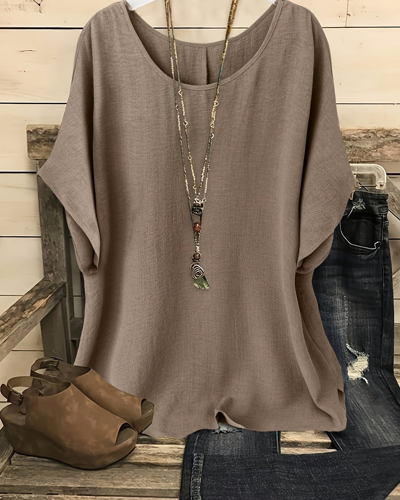 Clothing > Blouses : Sienna™ | Effortless Summer Top in van Paper Favor