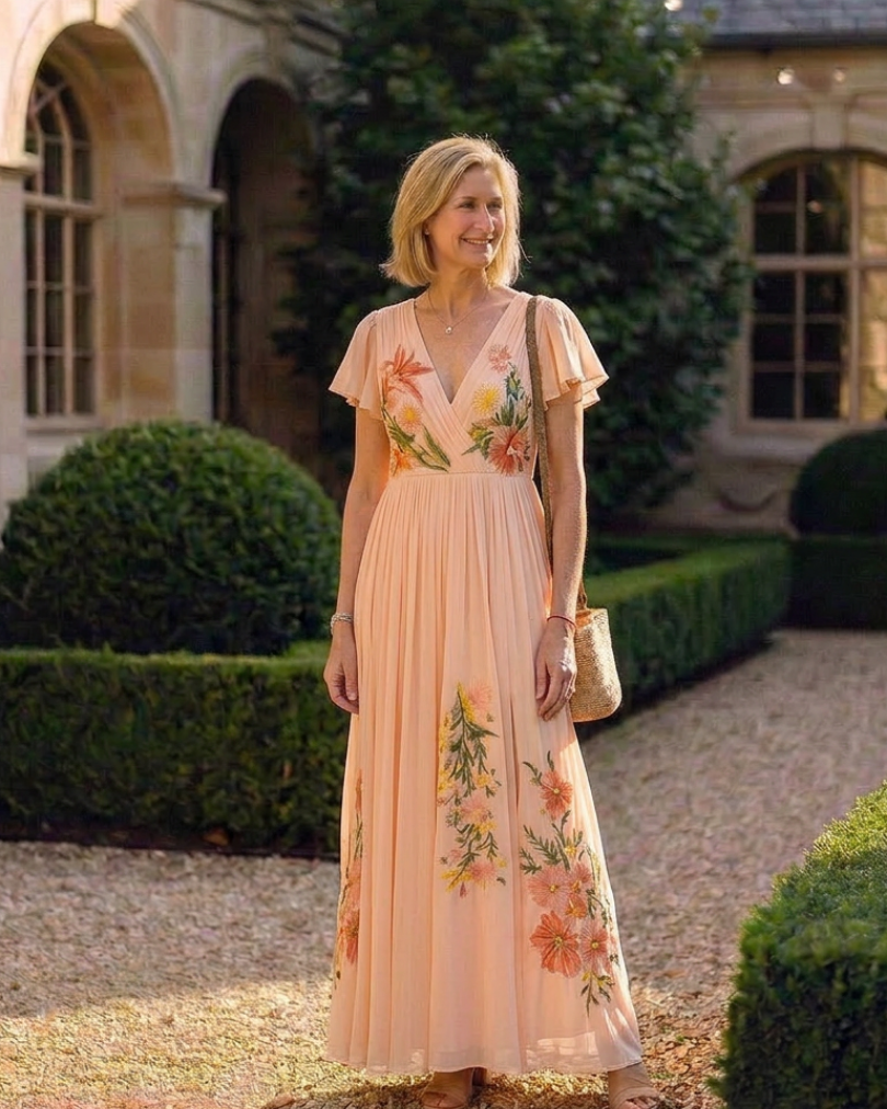 Clothing > Dresses : CALISTA | FLORAL MAXI DRESS in van Paper Favor