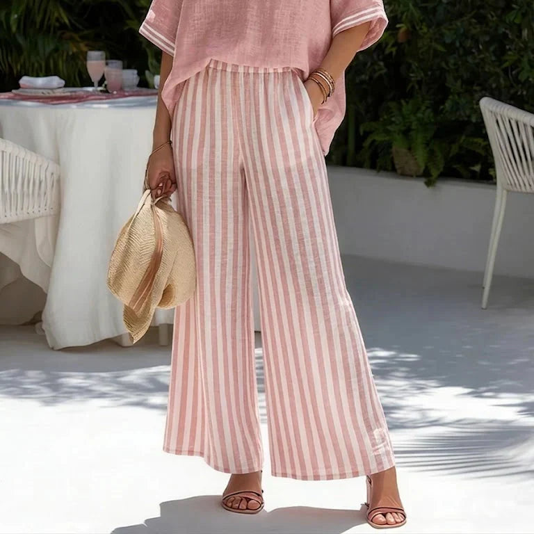 Sienna | Relaxed Striped Linen Two-Piece Set