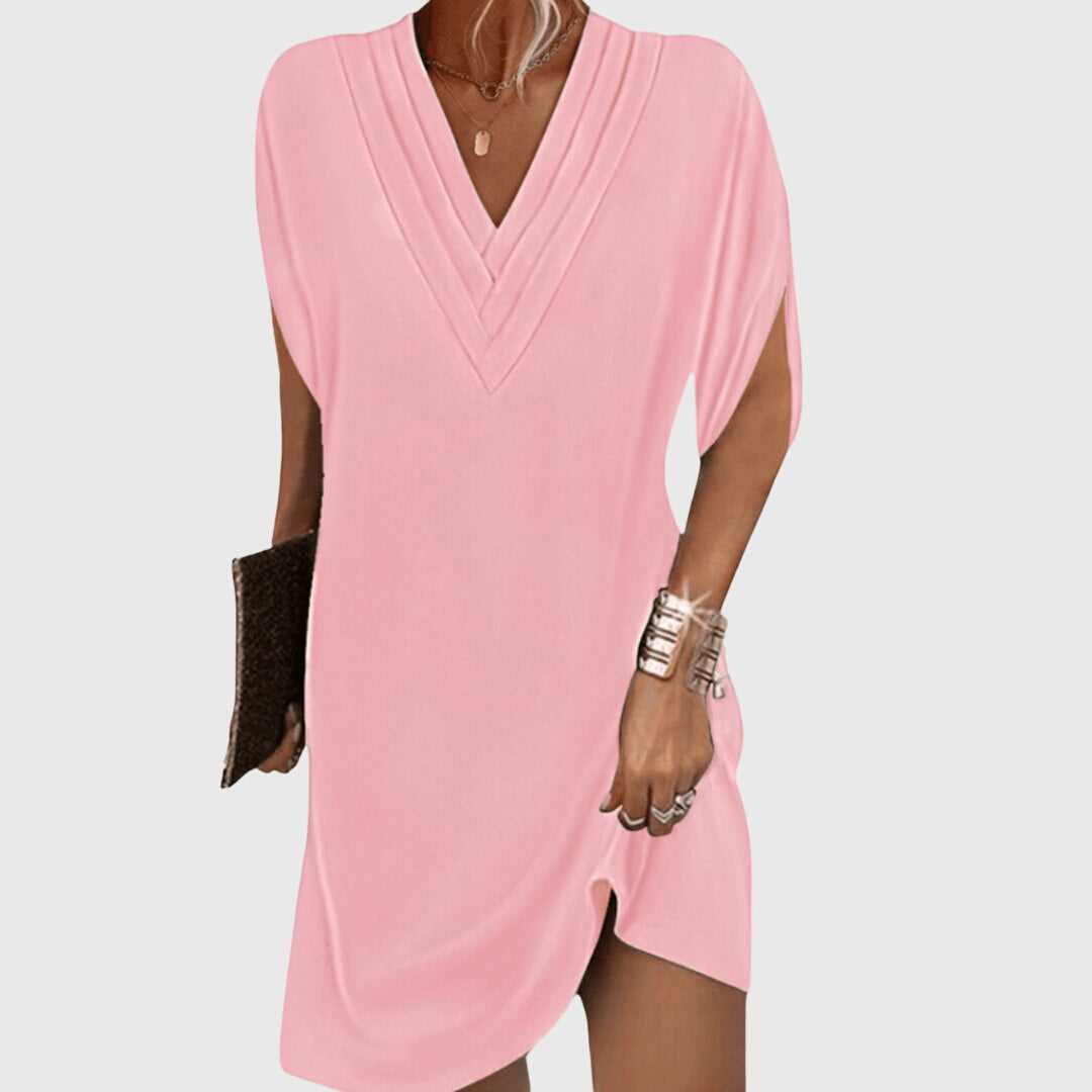 Women's Elegant, Figure-Flattering Tummy-Hiding Dress