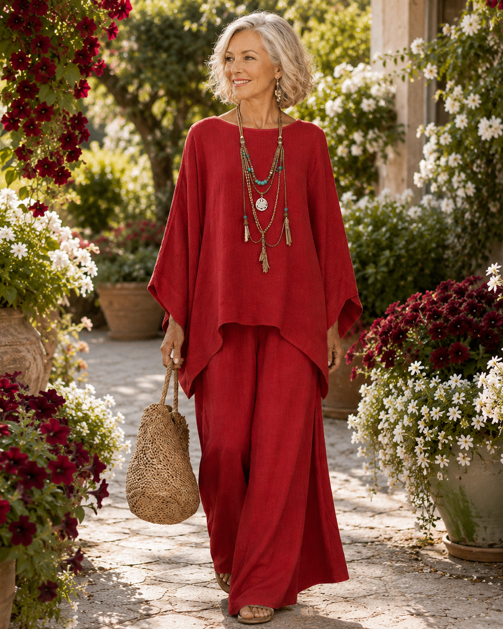 : Celeste - Elegant Two-Piece Set in Red van Paper Favor