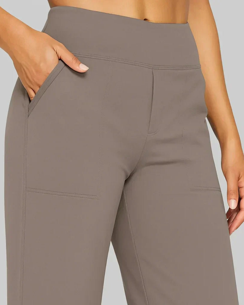 : Elara - Comfort Stretch Pants in van Paper Favor