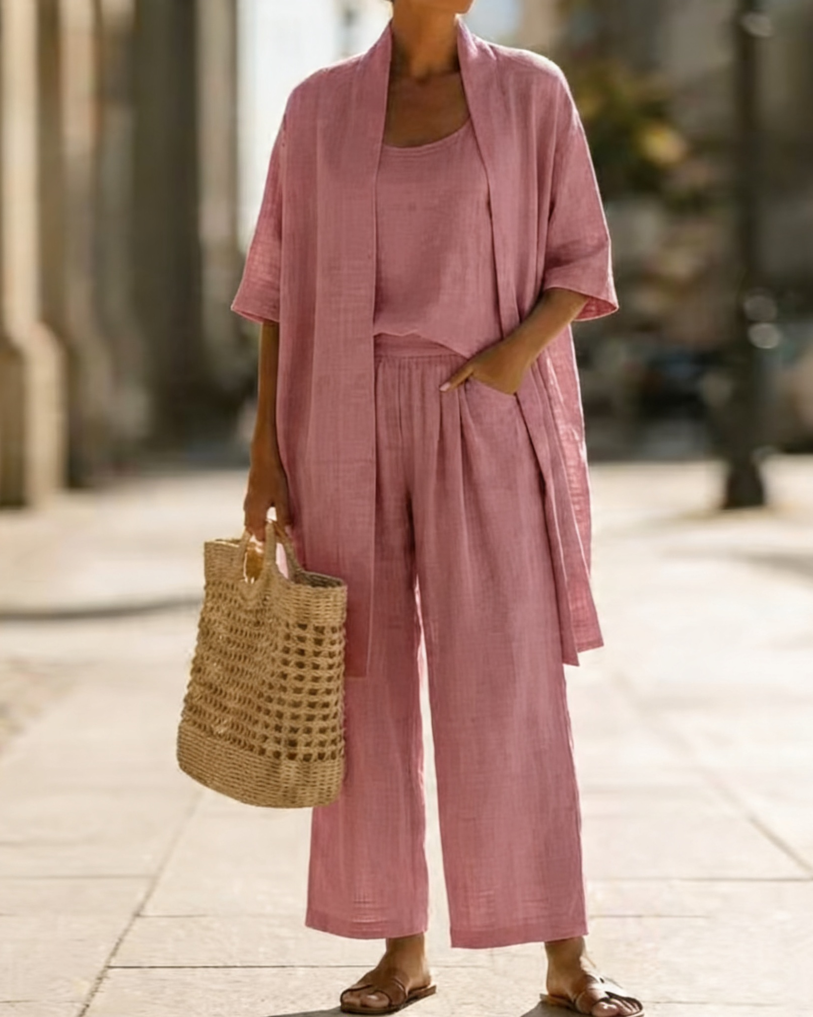Set : Abigail | Elegant Three-Piece Set in Rose van Paper Favor
