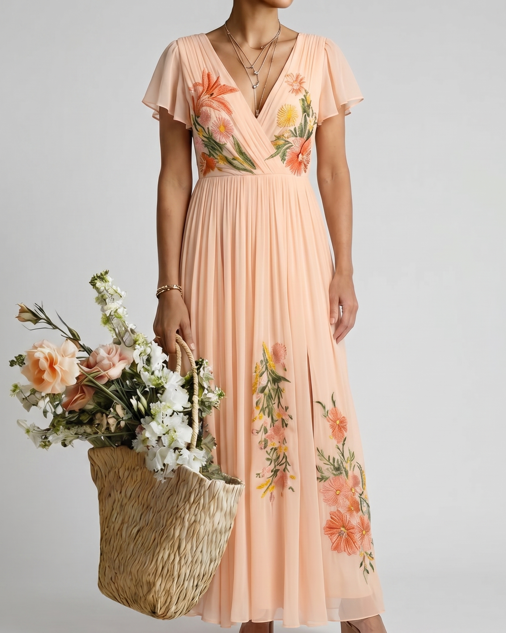 Clothing > Dresses : CALISTA | FLORAL MAXI DRESS in Floral van Paper Favor