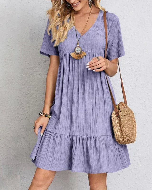 Clothing > Dresses : Susie™ Bohemian Casual Dress in Purple van Paper Favor