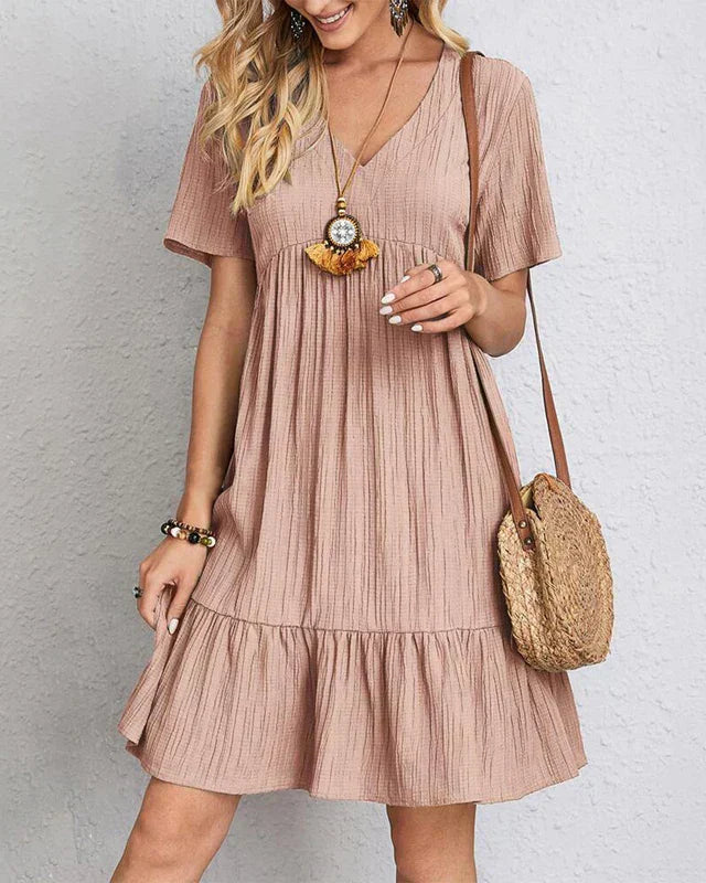 Clothing > Dresses : Susie™ Bohemian Casual Dress in Light Pink van Paper Favor