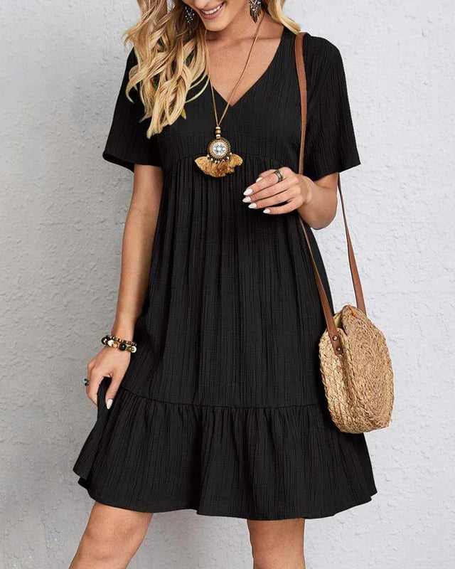Clothing > Dresses : Susie™ Bohemian Casual Dress in Black van Paper Favor