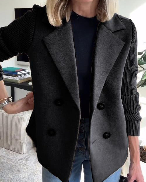 : TASHA CASUAL BLAZER COAT in Black van Paper Favor