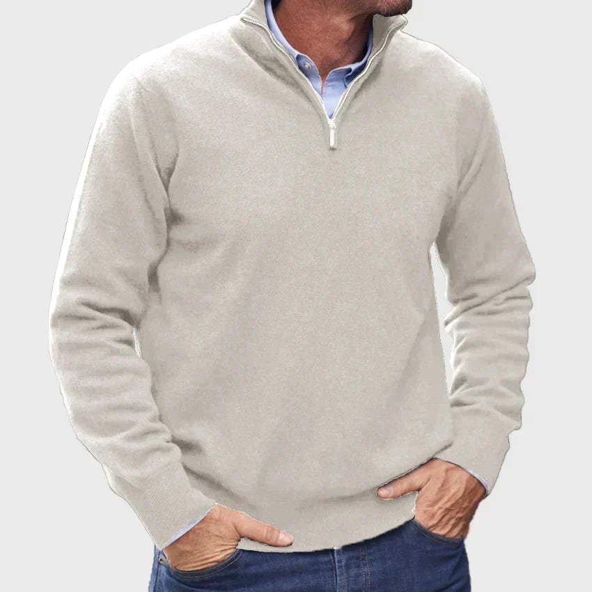 Italian-Made Men's Zip-Up Sweater