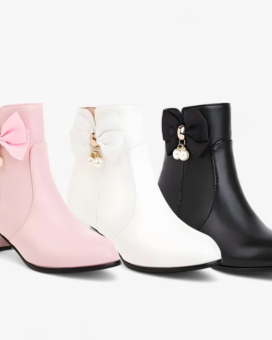 Ankle Boots with Bow and Heel for Large Sizes