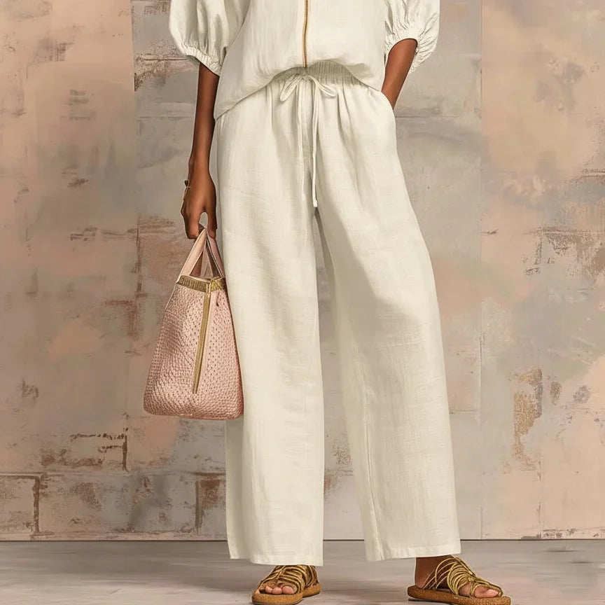 Amélie | Effortless Linen Zip Two-Piece Set