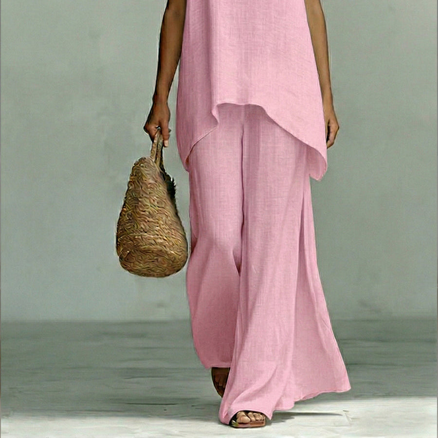 Elenia | Elegant Linen-Cotton Two-Piece Set