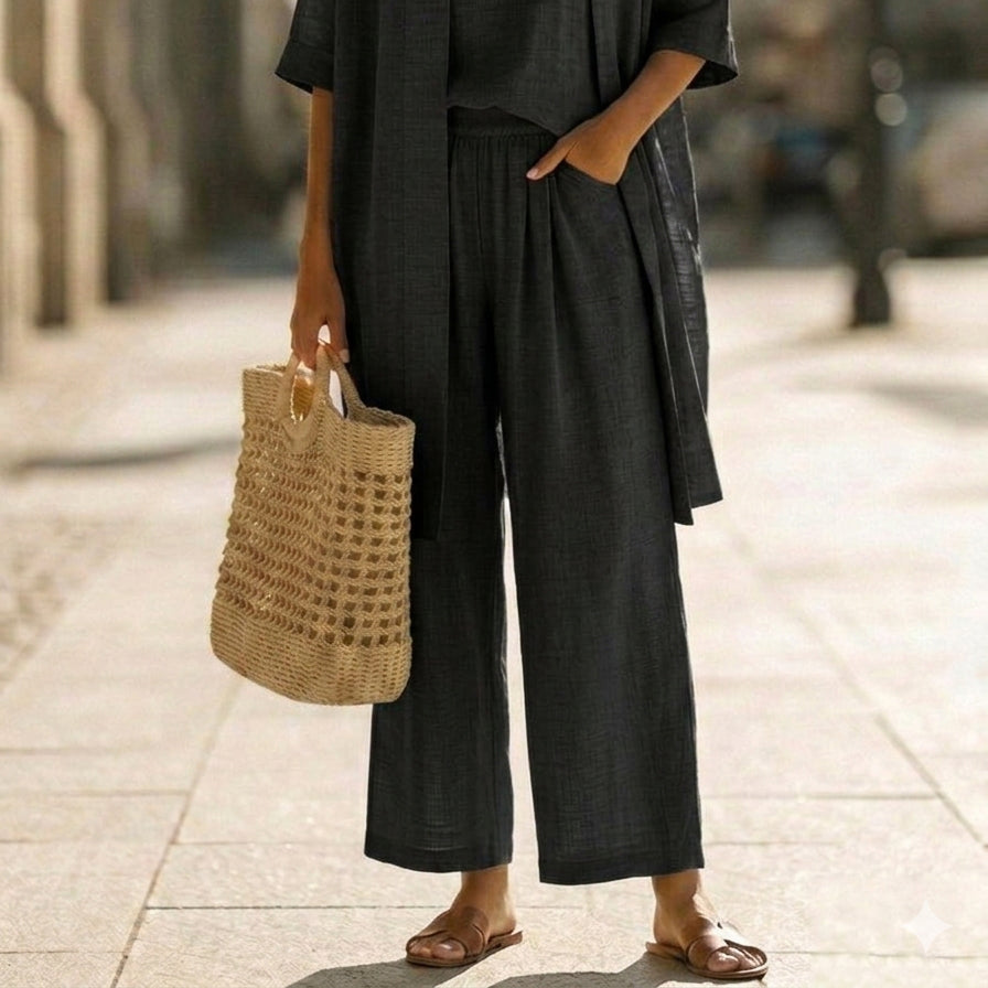 Isa | Effortless Linen-Cotton Three-Piece Set