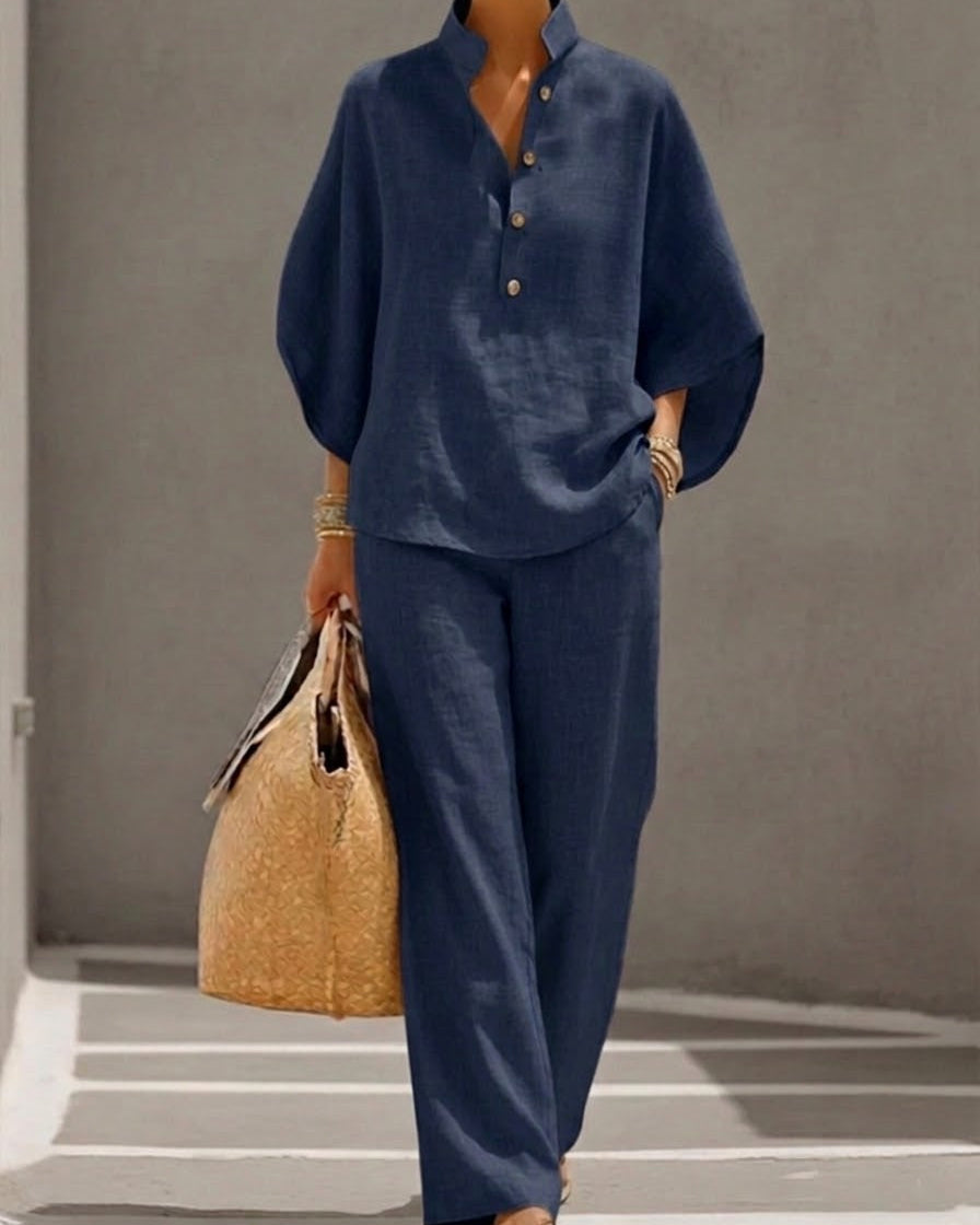 Set : Grace | Classic 2-piece Set in Navy van Paper Favor
